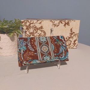 Vera Bradley tri-fold wallet in Java Blue